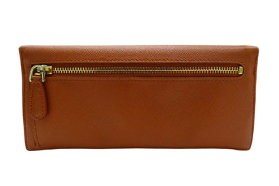 Prada Vintage Orange Saffiano Fiocco Bow Long Wallet Wallet Prada