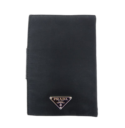 Prada Black Leather and Nylon Agenda Wallet Prada