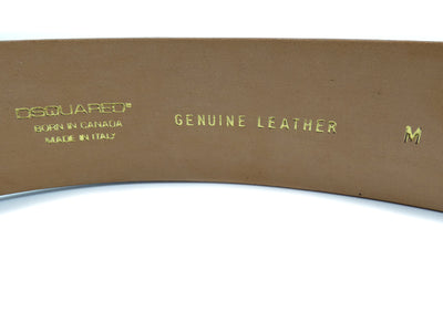 DSquared2 Green Ostrich Embossed Leather Belt Belt DSquared2