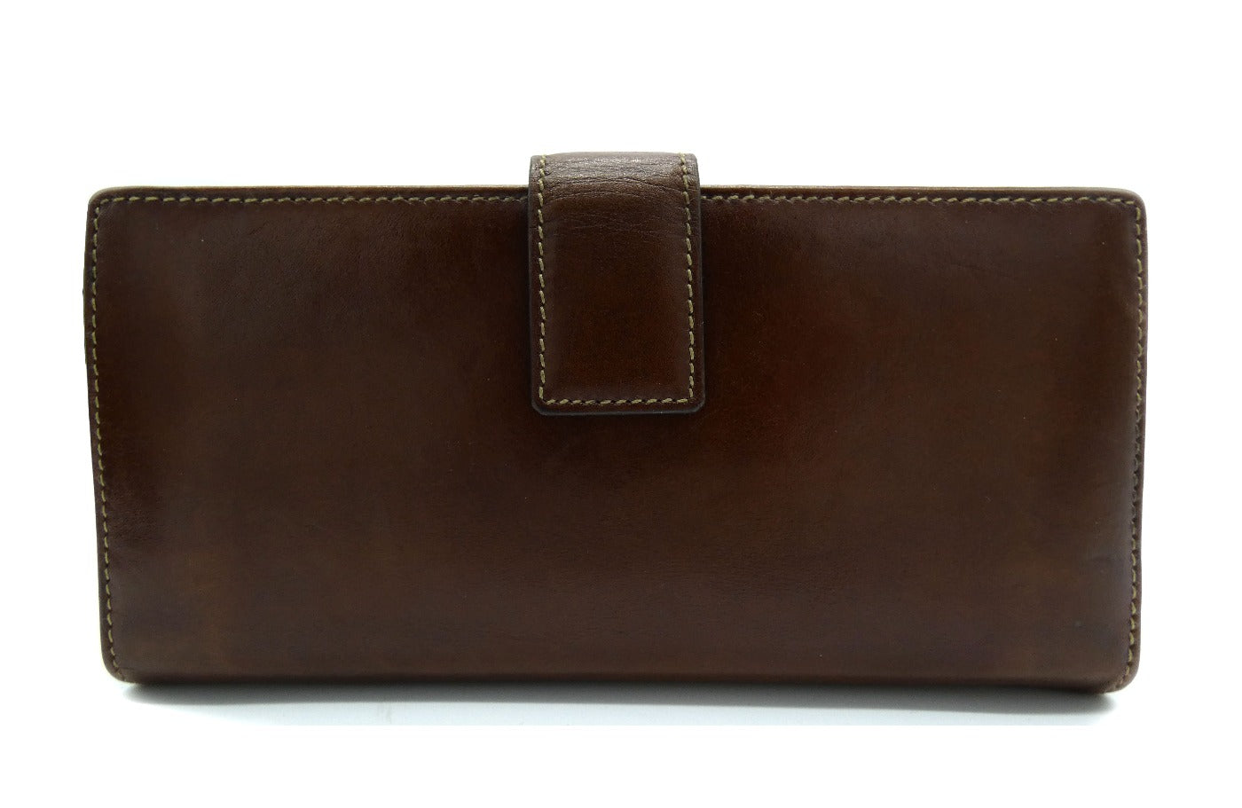 Gucci Bamboo and Brown Leather Vintage Continental Wallet Wallet Gucci