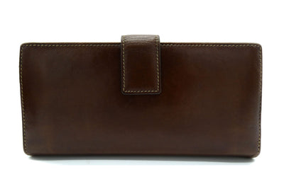Gucci Bamboo and Brown Leather Vintage Continental Wallet Wallet Gucci