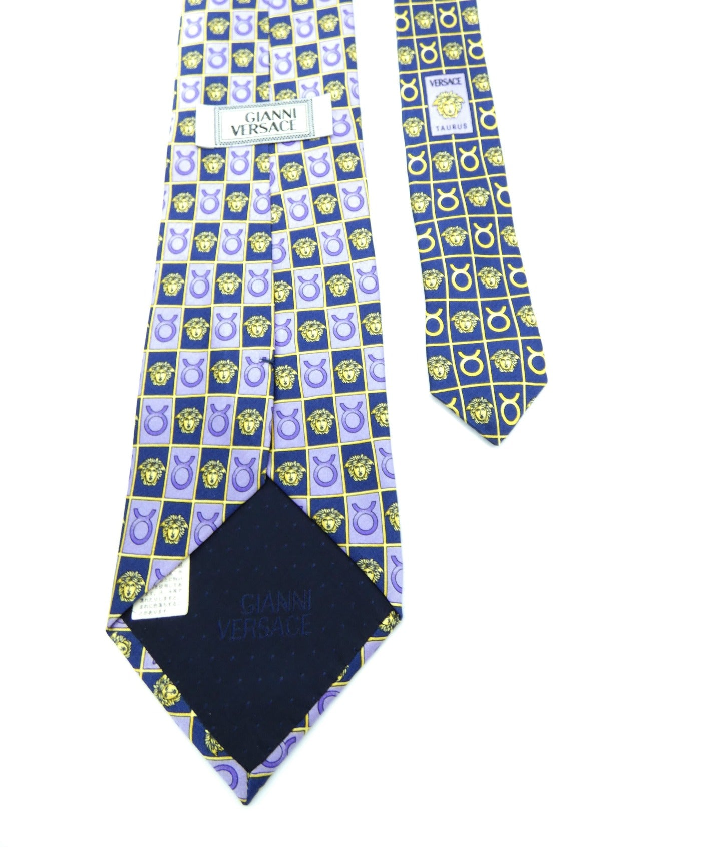Gianni Versace Taurus Medusa Graphic Silk Tie Ties Gianni Versace