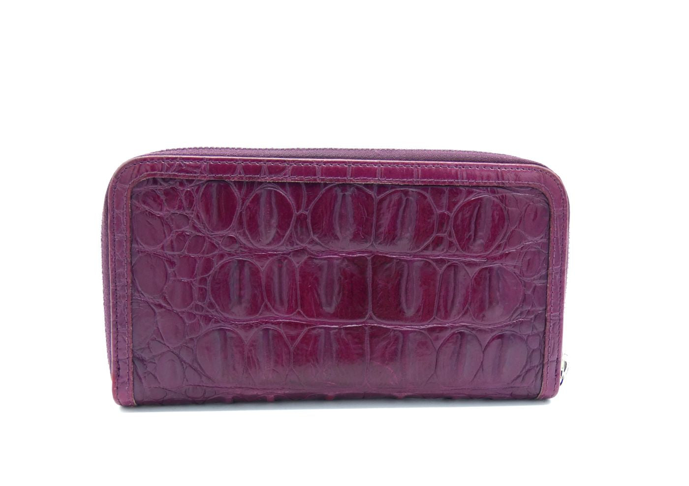 Miu Miu Purple Caiman Crocodile Continental Bow Wallet Wallet Miu Miu