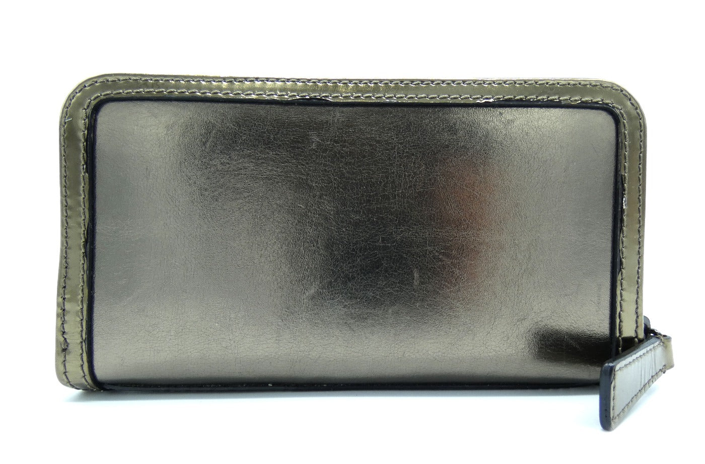 Burberry Dark Nickel Leather Twist Long Wallet Wallet Burberry