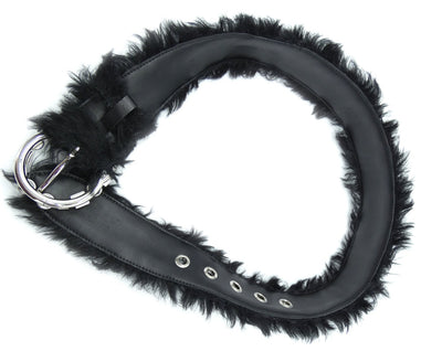 Miu Miu Mohair Fur and Black Leather Belt Belt Miu Miu