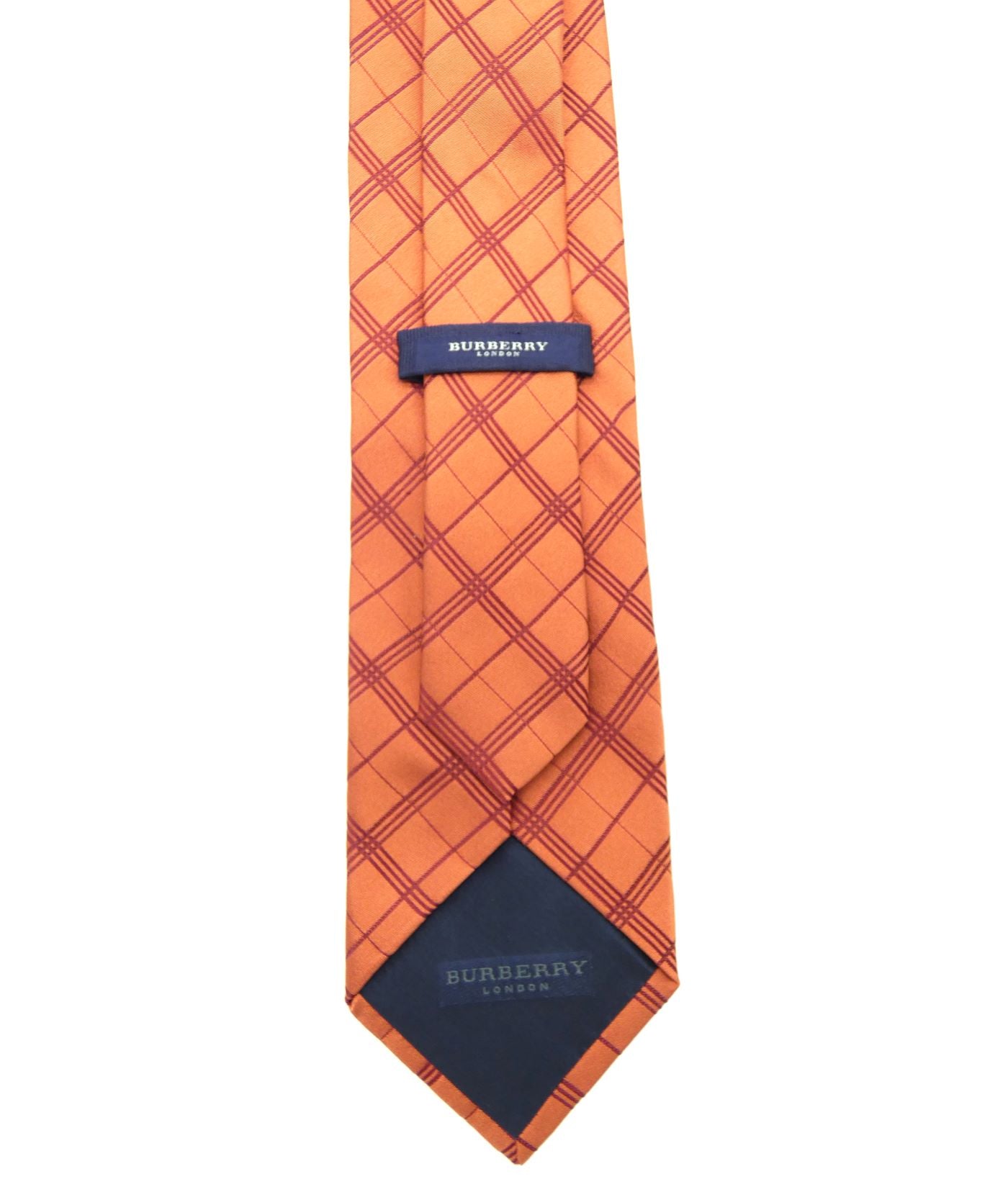 Burberry Orange Nova Check Silk Tie Ties Burberry