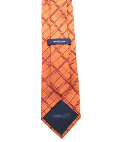 Burberry Orange Nova Check Silk Tie Ties Burberry