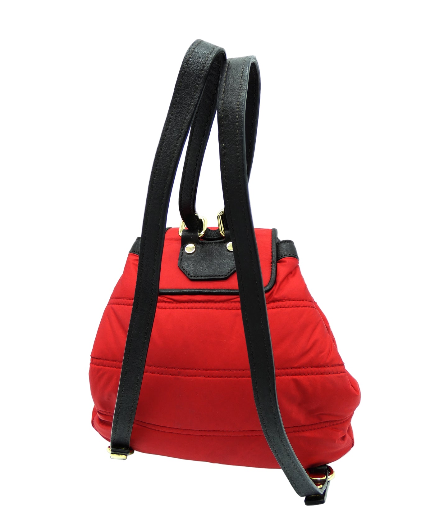 burberry mini backpack purse Burberry Quilted Convertible Red Tech Nylon Mini Backpack – Occhi Azzurri