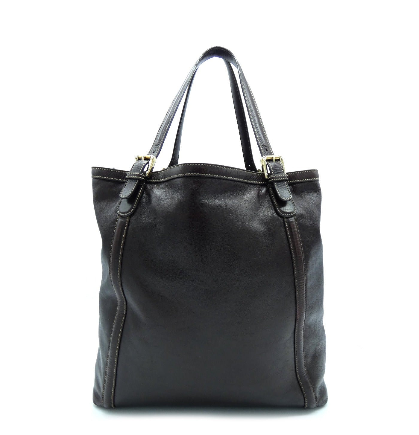 Gucci Large Dark Brown Leather Britt Tote Bag Gucci