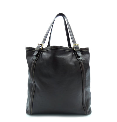 Gucci Large Dark Brown Leather Britt Tote Bag Gucci