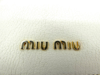 Miu Miu White Leather Madras 2way Bag Bag Miu Miu
