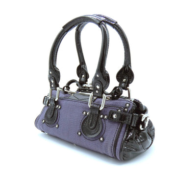 Chloe Lilac and Black Patent Leather Mini Paddington Bag Bag Chloe
