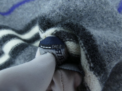 Burberry Lambswool Icon Stripe Grey Hat and Scarf Set Scarf Burberry