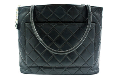 Chanel Black Leather Medallion Tote Bag Chanel