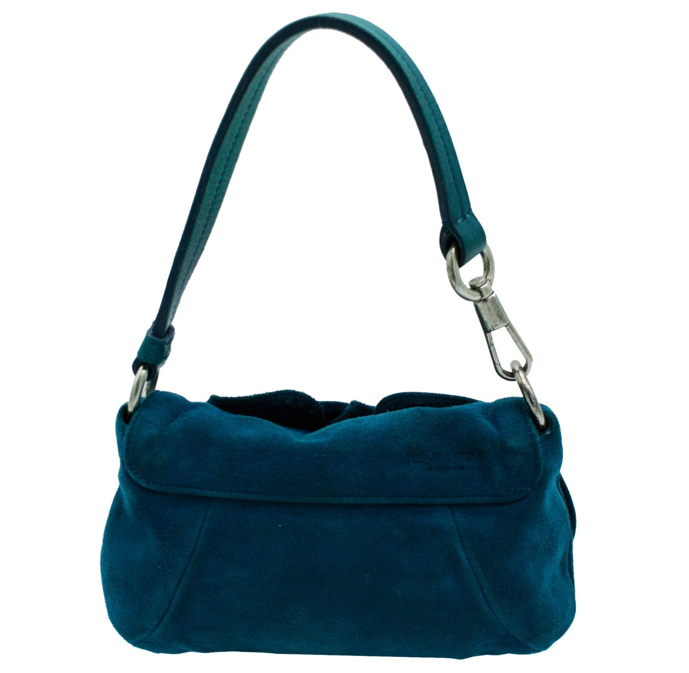 YSL Rive Gauche Teal Suede Nadja Mini Bag Bag YSL