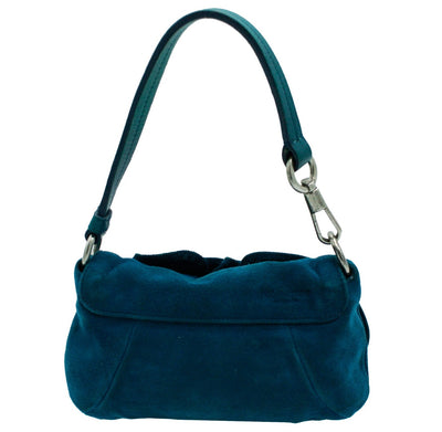 YSL Rive Gauche Teal Suede Nadja Mini Bag Bag YSL