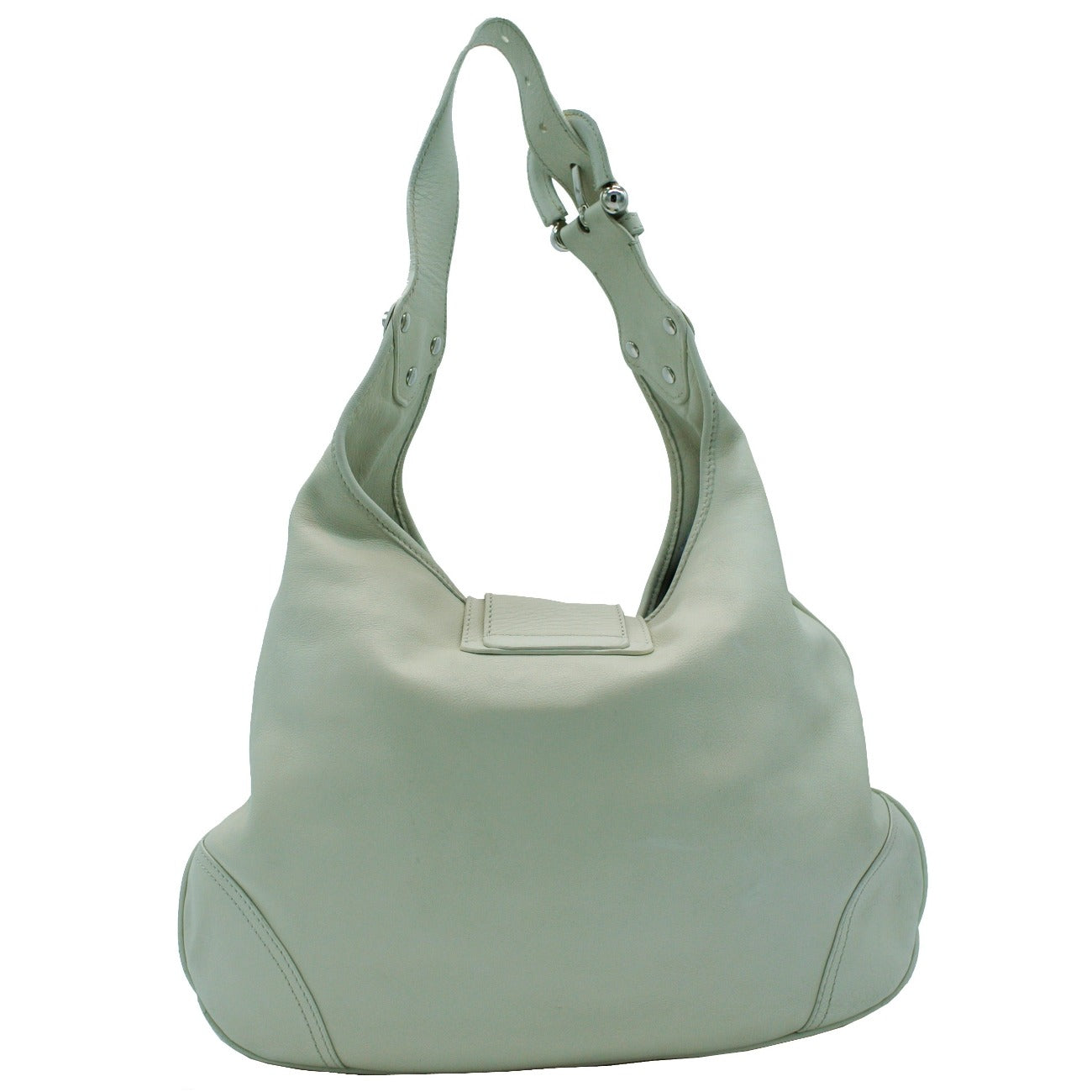 Burberry Prorsum White Leather Hillgate Hobo Bag Burberry