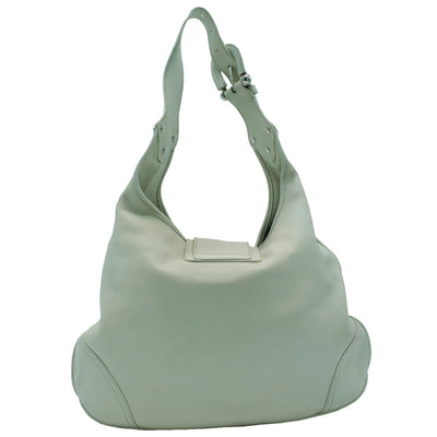 Burberry Prorsum White Leather Hillgate Hobo Bag Burberry
