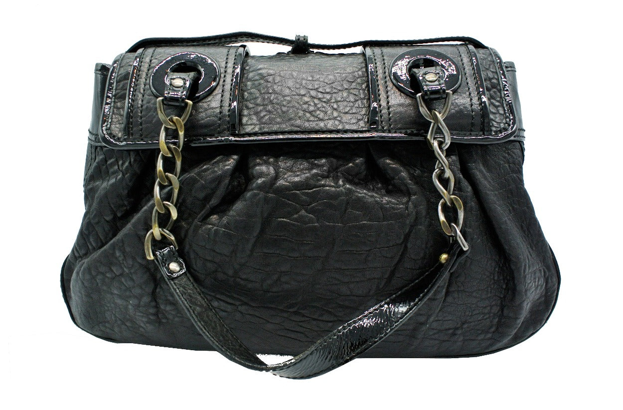 Fendi Black Grained Leather B Bag Bag Fendi