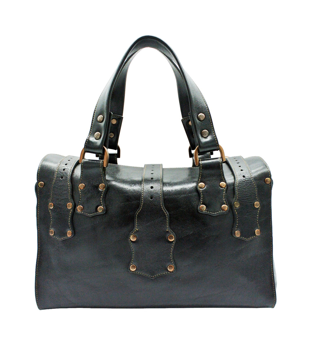 Mulberry Roxanne Black Leather Bag Occhi Azzurri