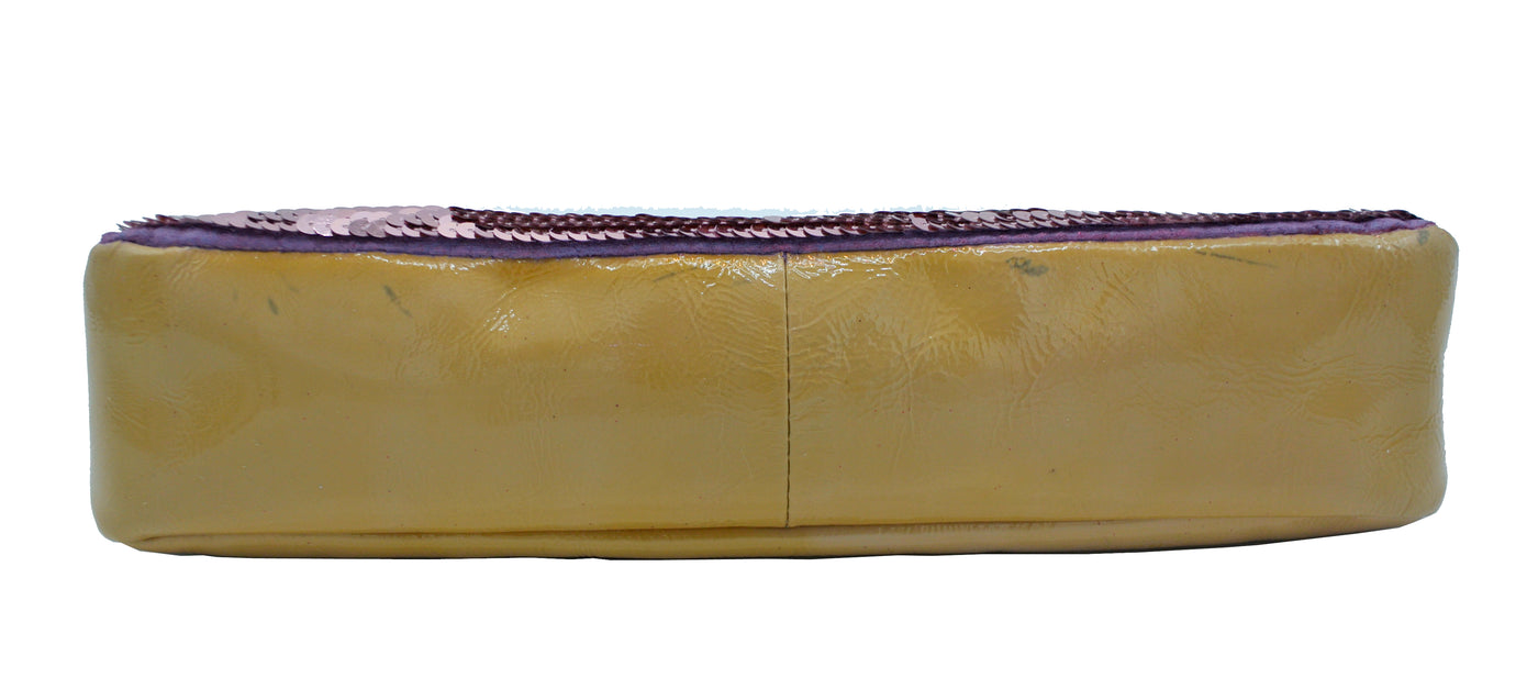 Miu Miu Sequin and Tan Patent Evening Bag Bag Miu Miu