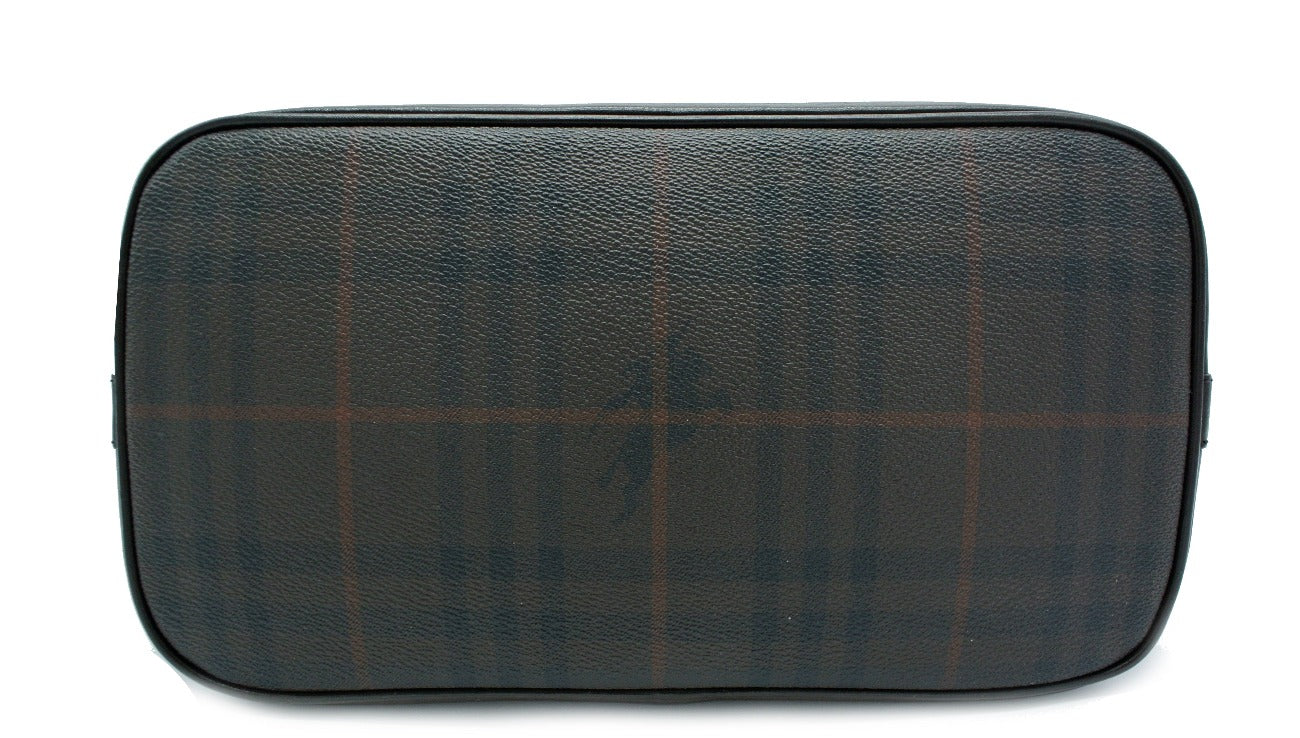 Burberry Vintage Haymarket Smoke Check Coated Canvas Handbag Bag Burberry