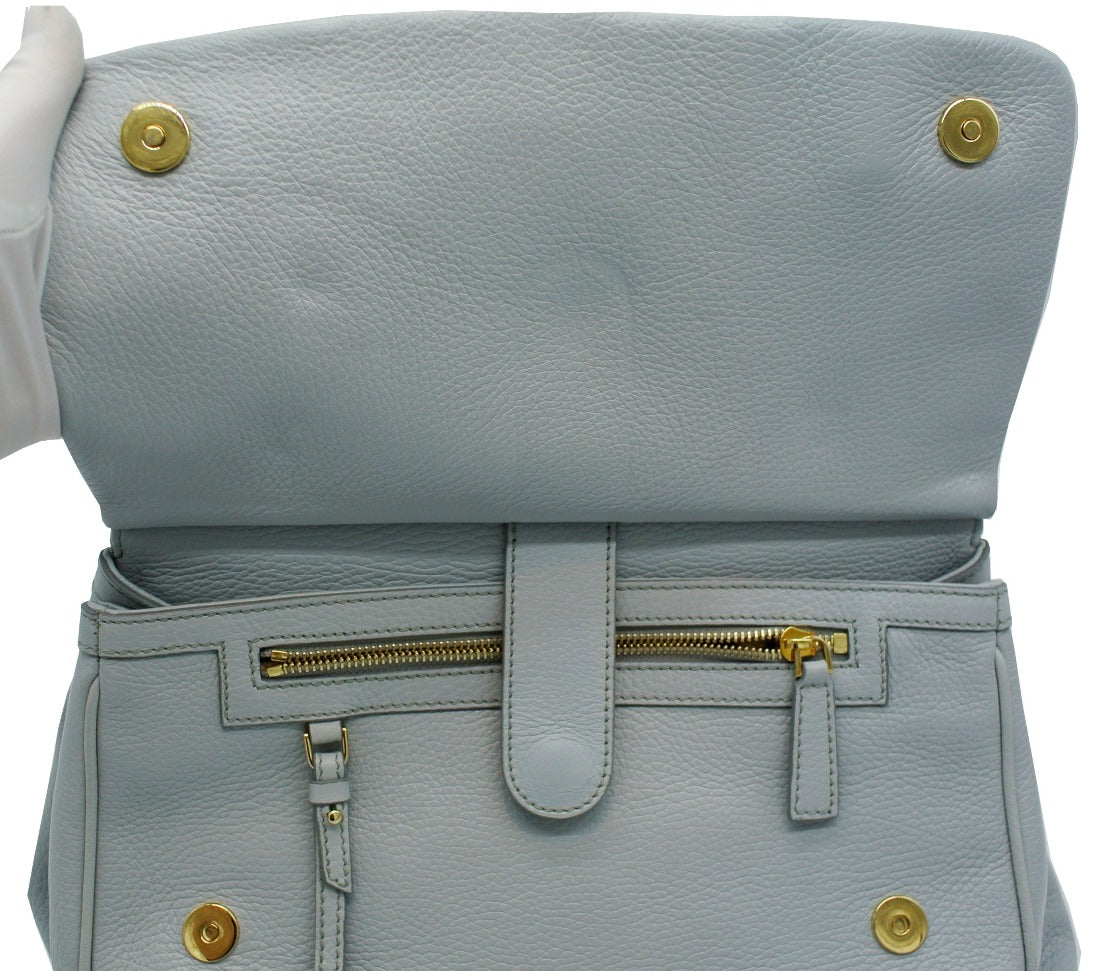 Dolce & Gabbana Miss Sicily Blue Leather Bag Bag Dolce & Gabbana