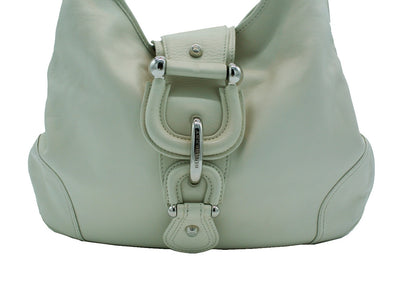 Burberry Prorsum White Leather Hillgate Hobo Bag Burberry