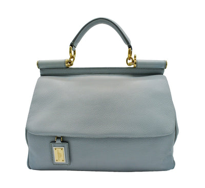 Dolce & Gabbana Miss Sicily Blue Leather Bag Bag Dolce & Gabbana