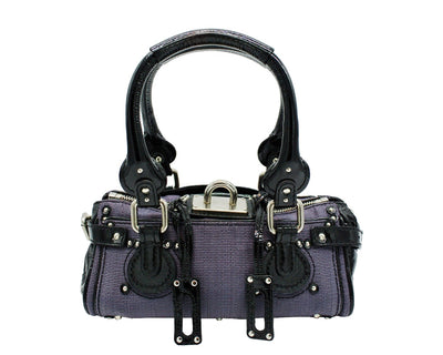 Chloe Lilac and Black Patent Leather Mini Paddington Bag Bag Chloe