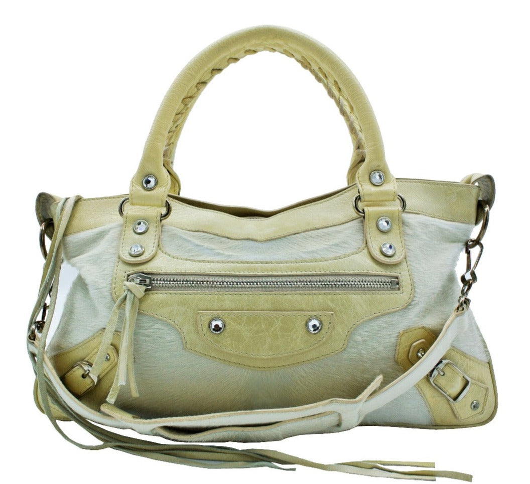 Balenciaga Blush Agneau Limited Holiday Edition First 2way Pony Bag Balenciaga