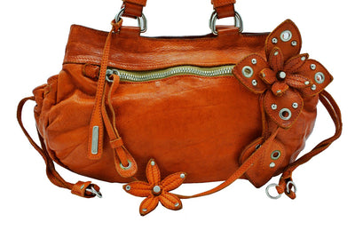 Miu Miu Tangerine Leather Flower Bag Bag Miu Miu