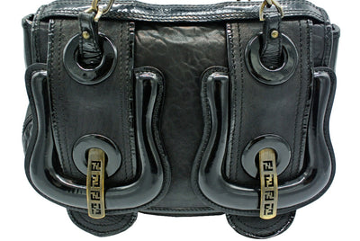 Fendi Black Grained Leather B Bag Bag Fendi