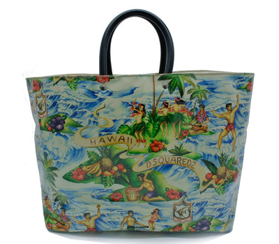 Dsquared2 Large Hawaiian PVC Beach Tote Bag DSquared2