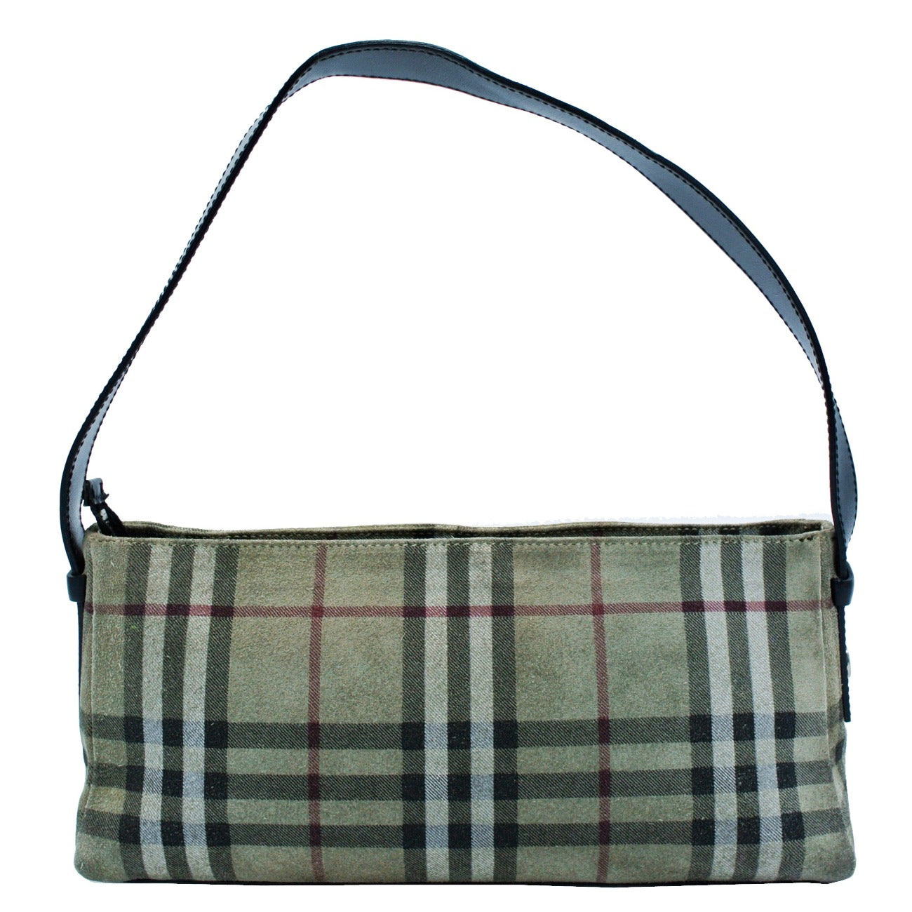 Burberry Smoked House Check Suede Bag Bag Burberry