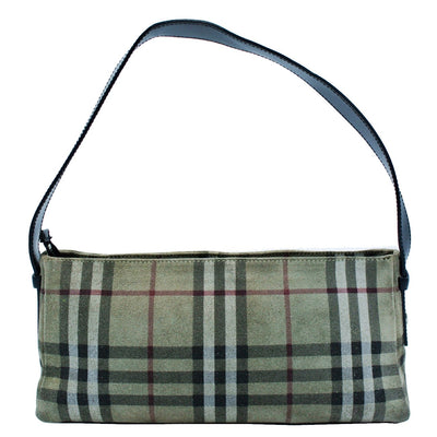 Burberry Smoked House Check Suede Bag Bag Burberry