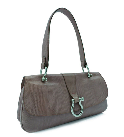 Burberry Vintage Pink Snake Embossed Leather Handbag Bag Burberry