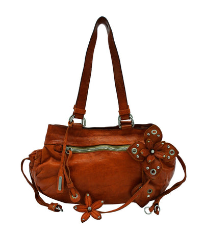 Miu Miu Tangerine Leather Flower Bag Bag Miu Miu