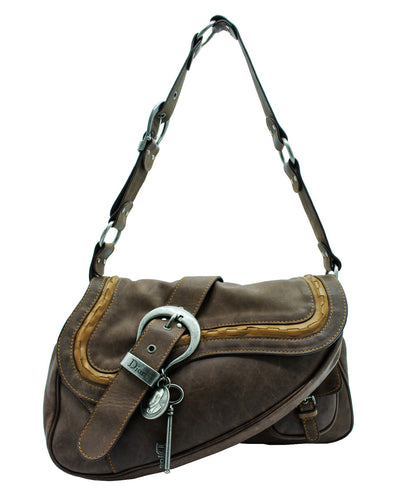 Christian Dior Brown Gaucho Double Saddle Bag Bag Christian Dior