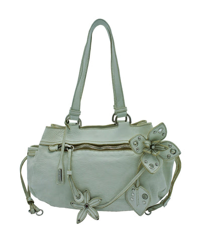 Miu Miu Cream Leather Flower Bag Bag Miu Miu
