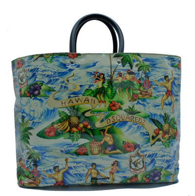 Dsquared2 Large Hawaiian PVC Beach Tote Bag DSquared2