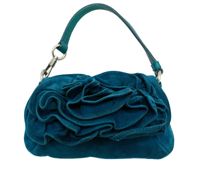 YSL Rive Gauche Teal Suede Nadja Mini Bag Bag YSL