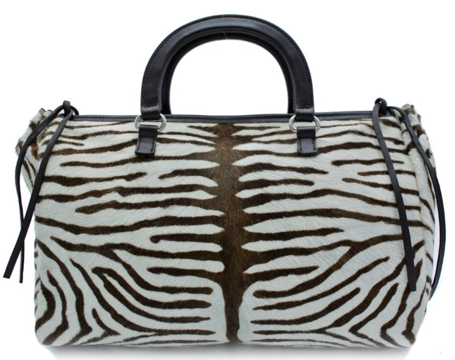 Prada Zebra Pony Medium Handle Bag Bag Prada