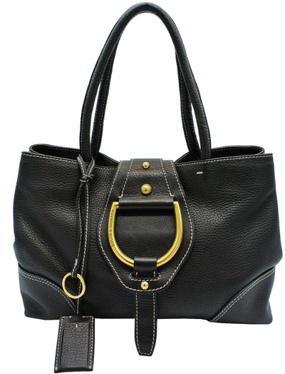 Dolce & Gabbana Vintage D Ring Brown Leather Shoulder Bag Bag Dolce & Gabbana