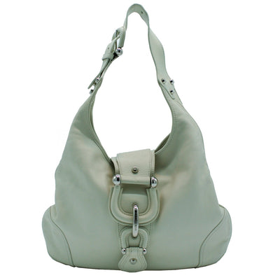 Burberry Prorsum White Leather Hillgate Hobo Bag Burberry
