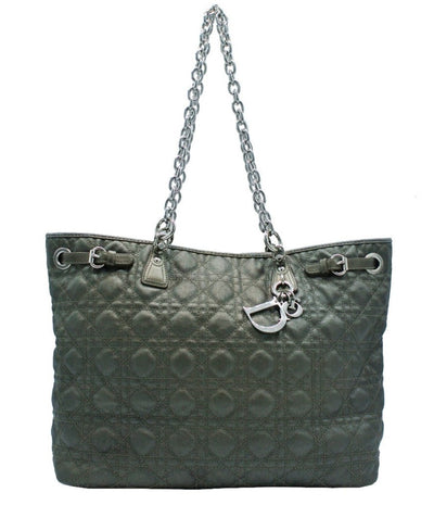 Christian Dior Grey Cannage Coated Canvas Tote: Modified Bag Christian Dior