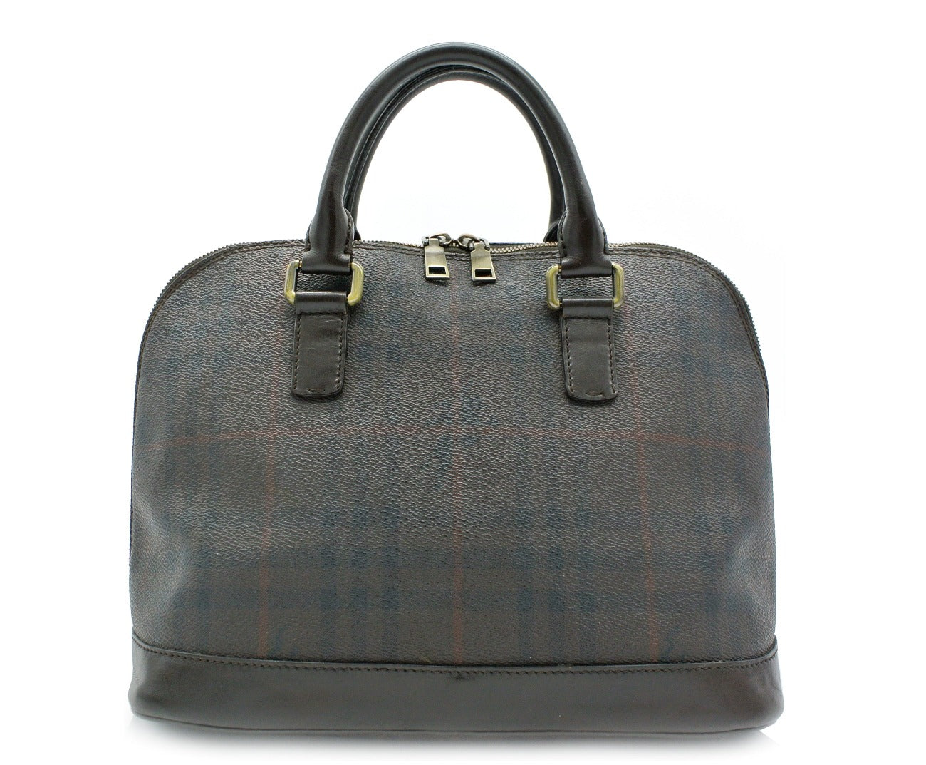 Burberry Vintage Haymarket Smoke Check Coated Canvas Handbag Bag Burberry