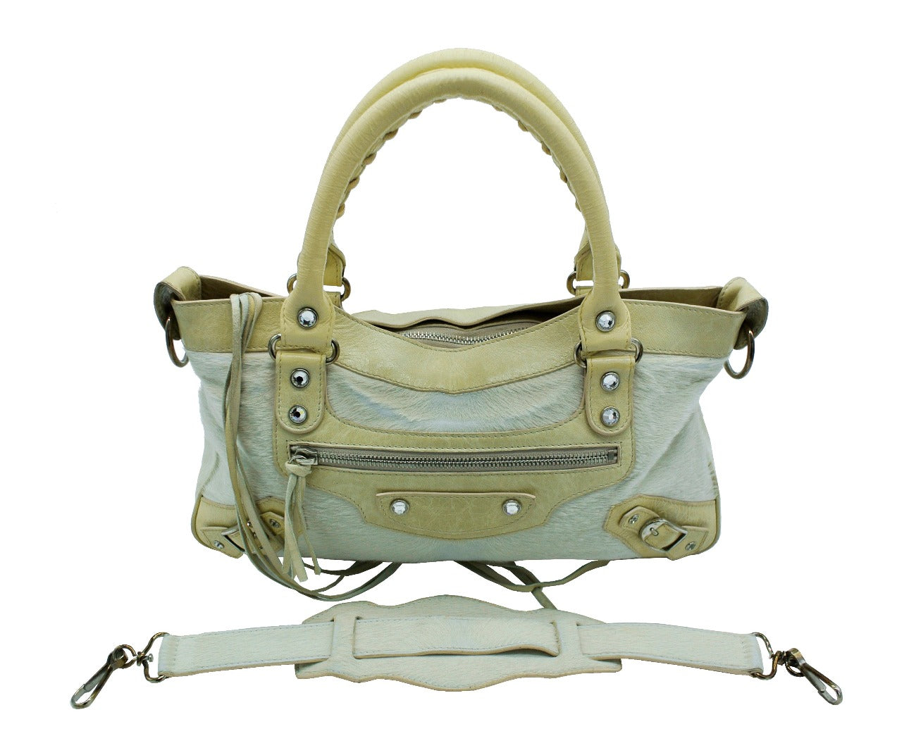 Balenciaga Blush Agneau Limited Holiday Edition First 2way Pony Bag Balenciaga