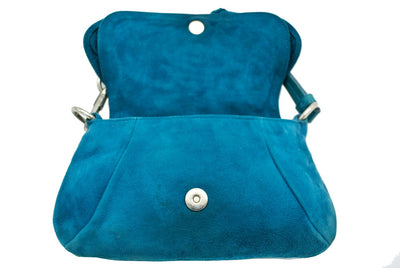 YSL Rive Gauche Teal Suede Nadja Mini Bag Bag YSL