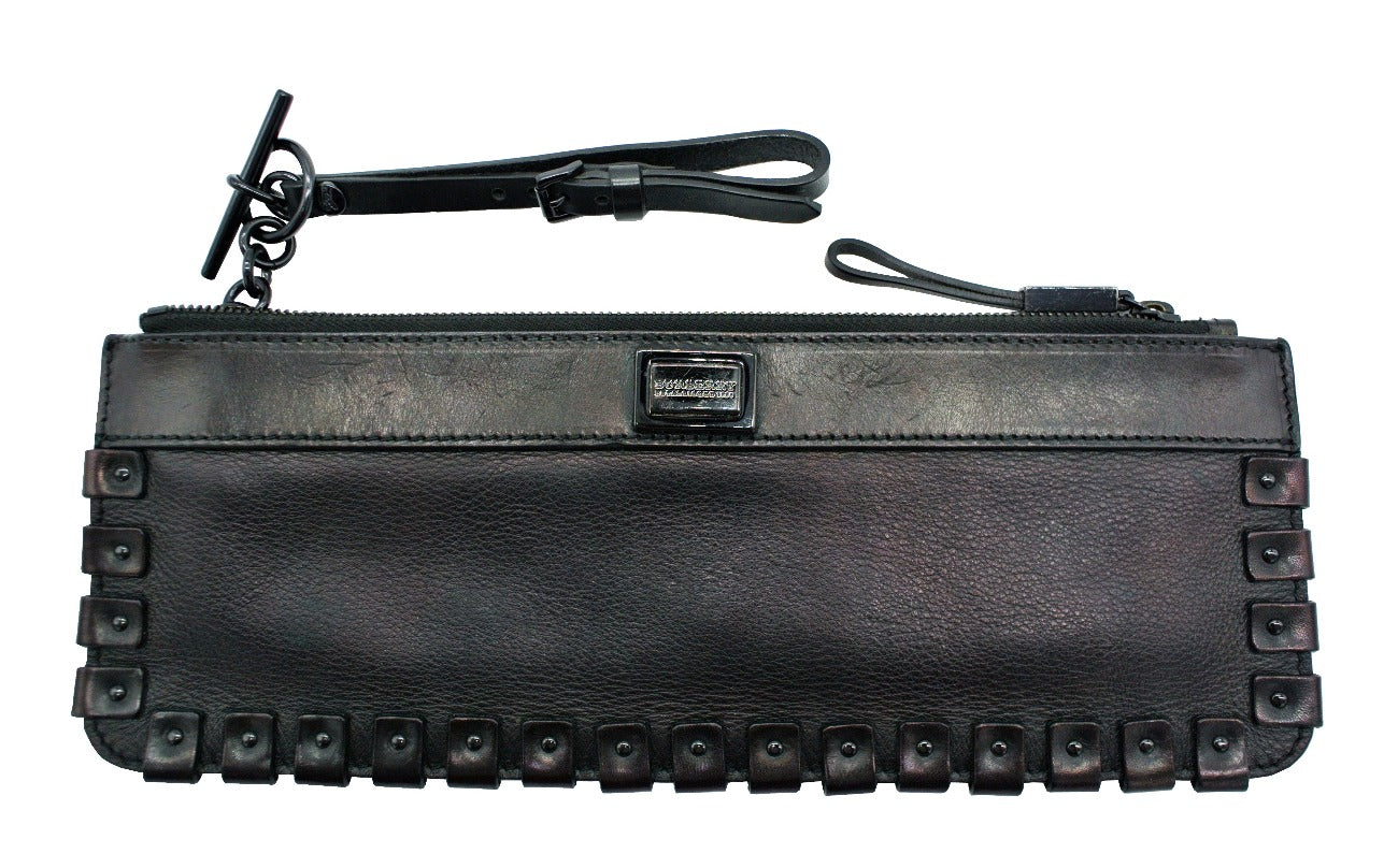 Burberry Prorsum Black Leather Wristlet Bag Burberry